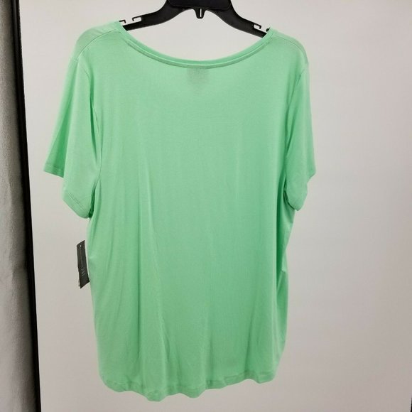 INC PXL Mint Green Short Sleeve Top NWT BO88 - Picture 4 of 5